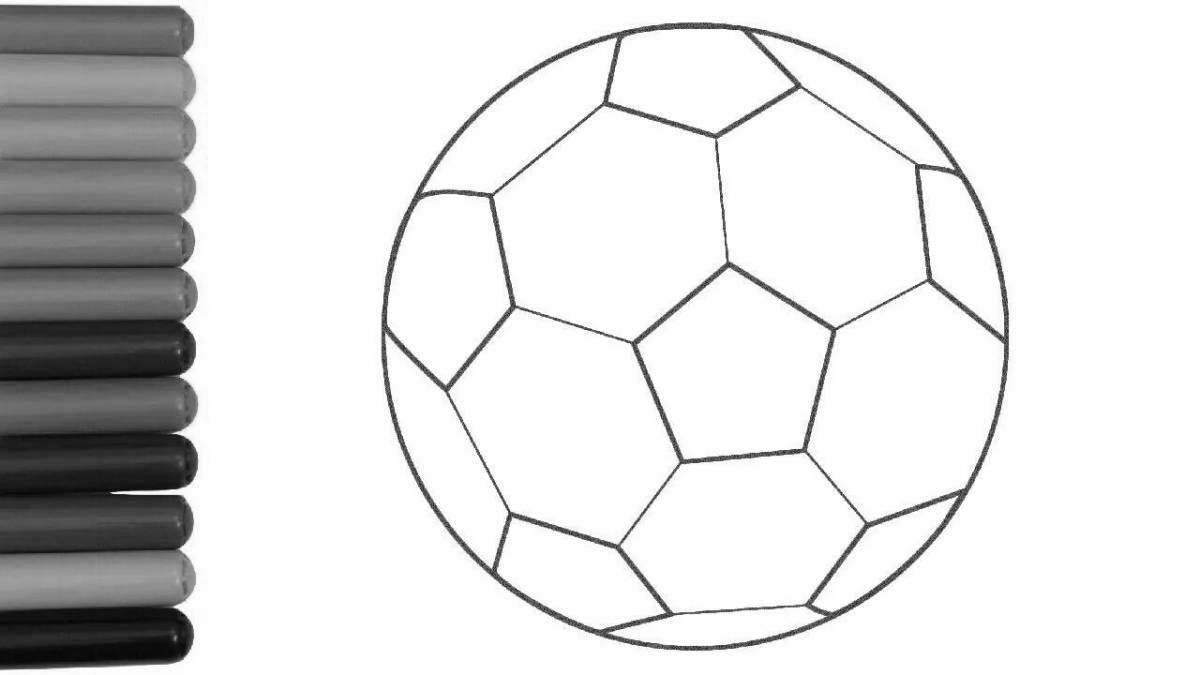 Cute soccer ball coloring for kids