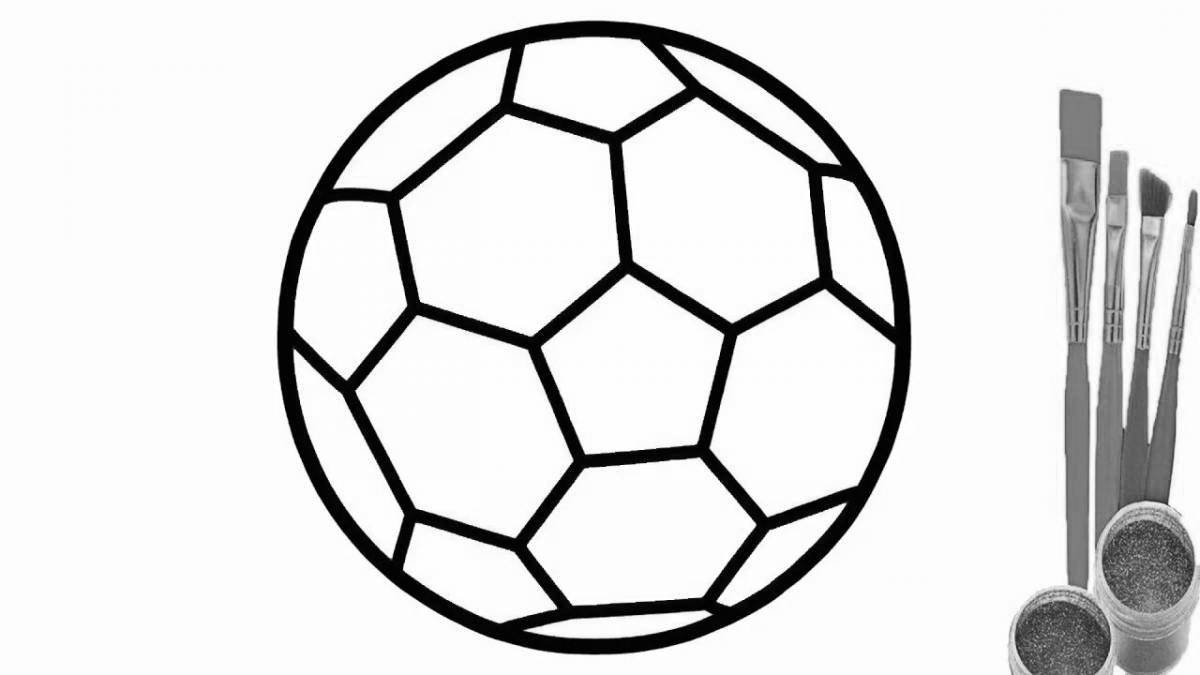 Sweet soccer ball coloring for kids
