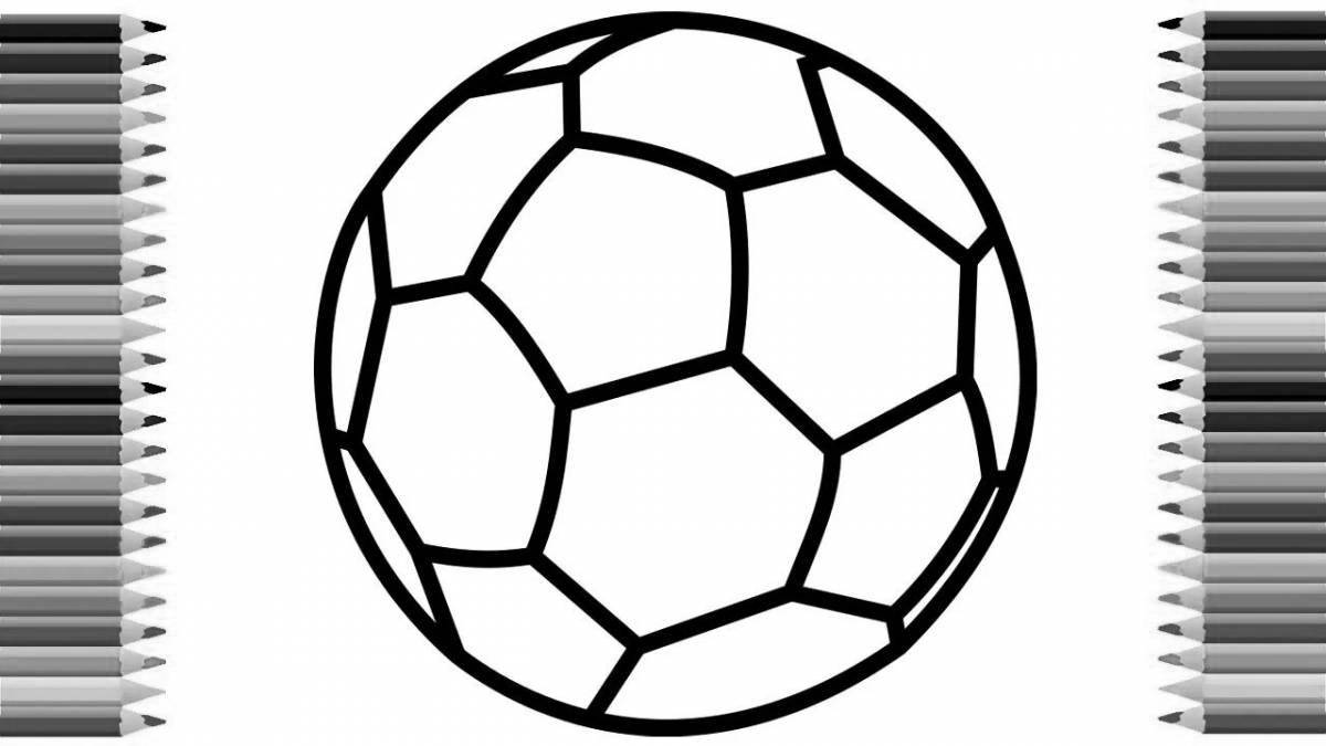 Adorable soccer ball coloring page for kids