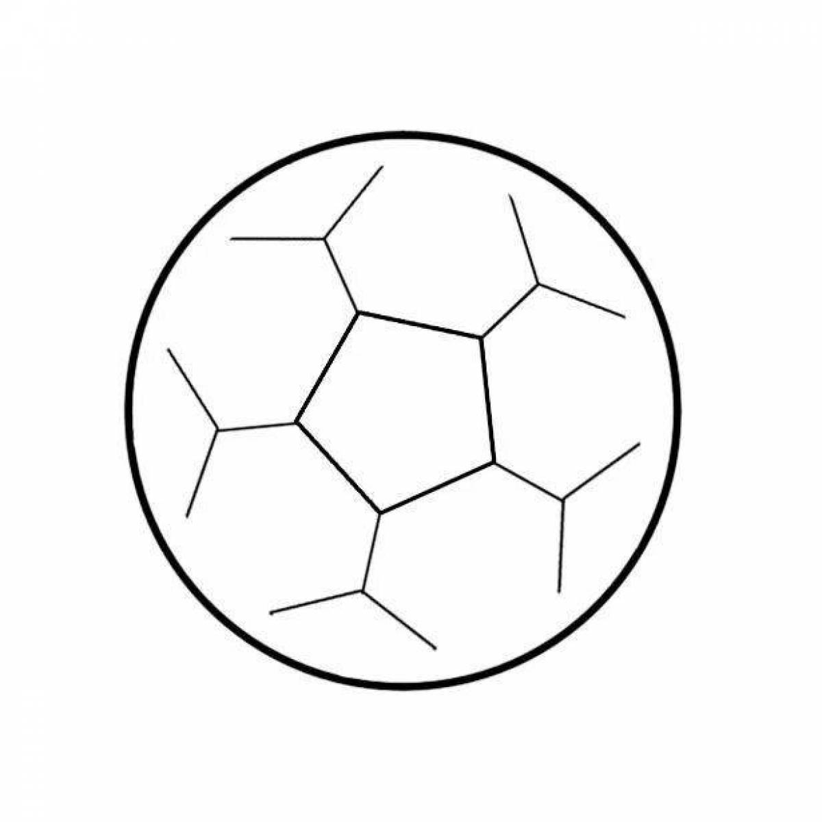 Восхитительная страница раскраски футбольного мяча для детей