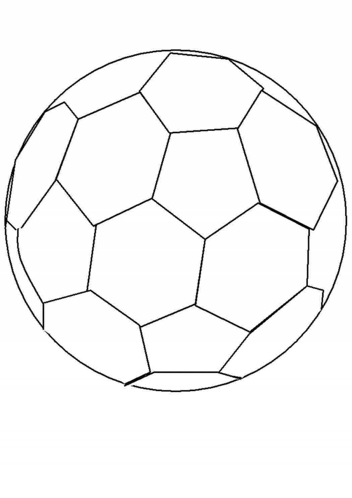 Colorful fun soccer ball coloring for kids