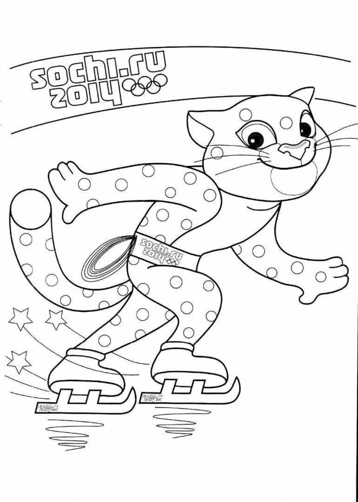 Glitter coloring book winter sports for preschoolers