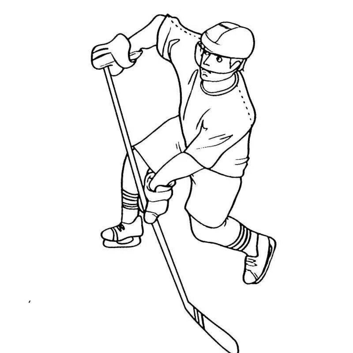 Dazzling winter sports coloring page for preschoolers