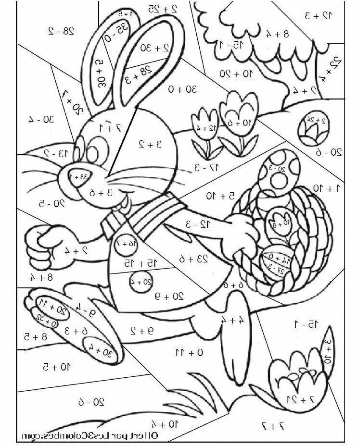 Nice coloring book for math grade 1