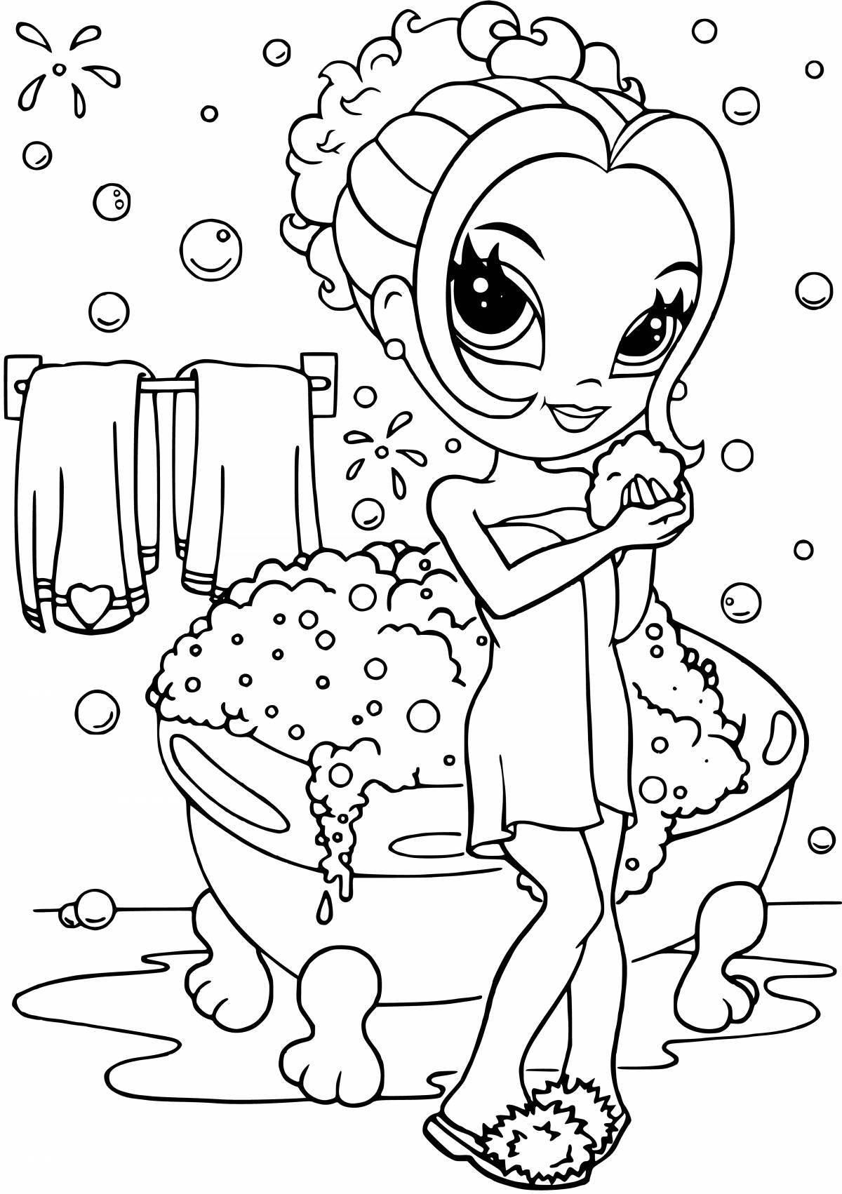 Crazy coloring book for girls 7-8 years old