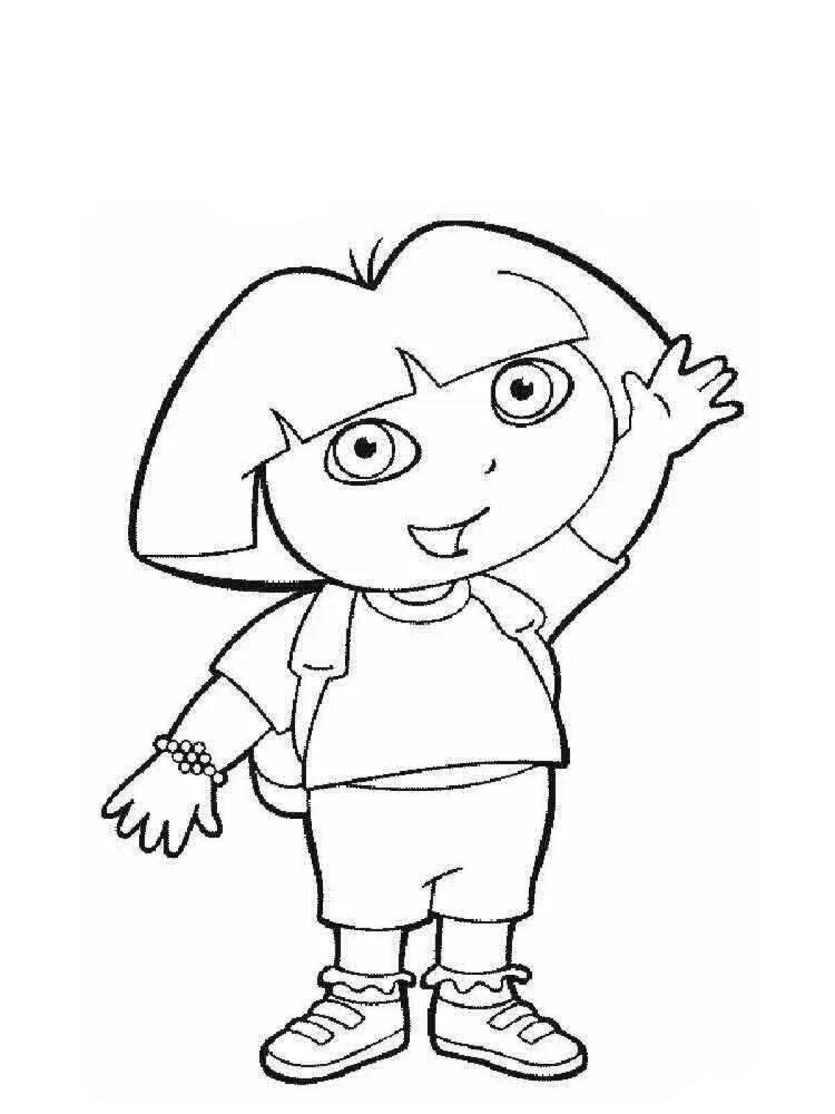 Color-frenzy dasha coloring page