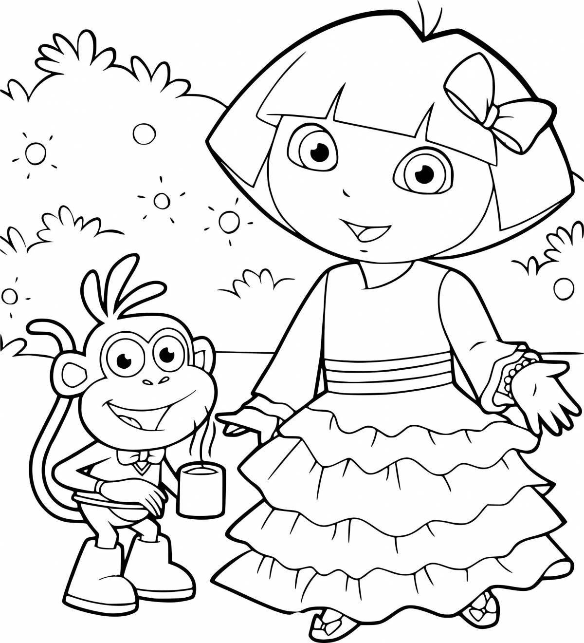 Photo Color-party dasha coloring page