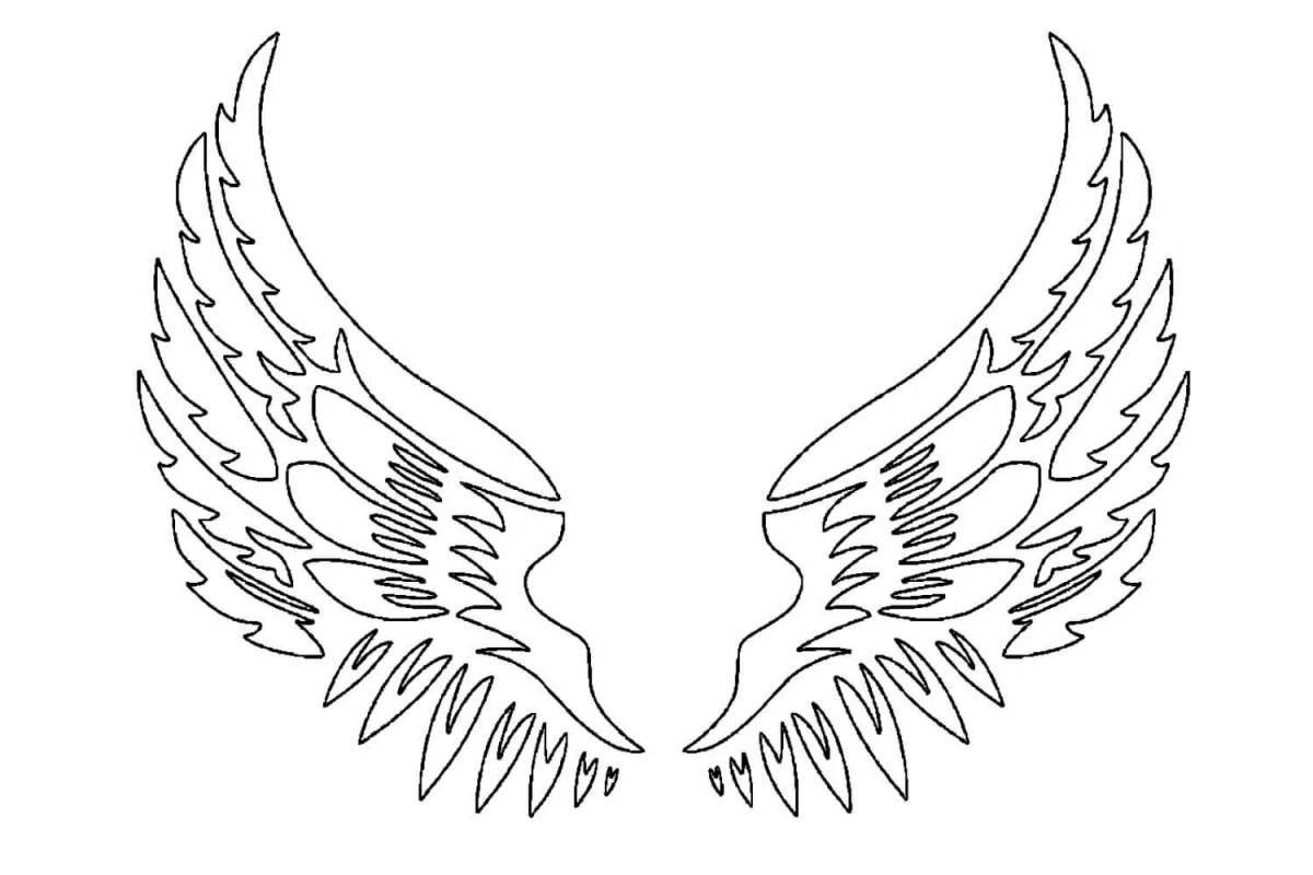 Буйная раскраска крылья