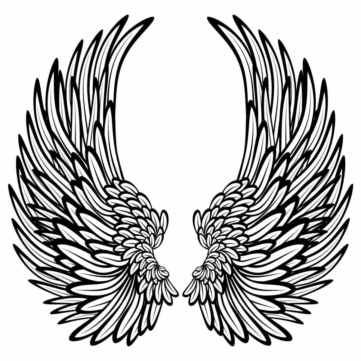 Exotic wings coloring pages