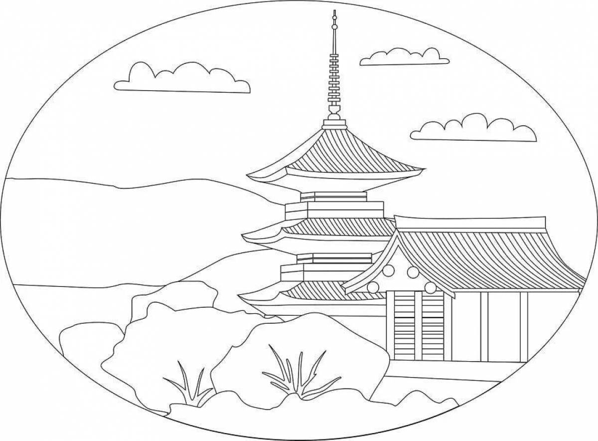 Delightful Japanese coloring book