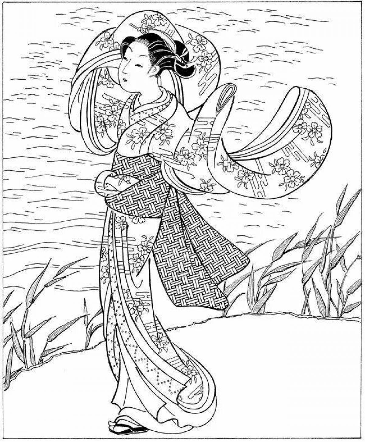 Attractive Japanese coloring book