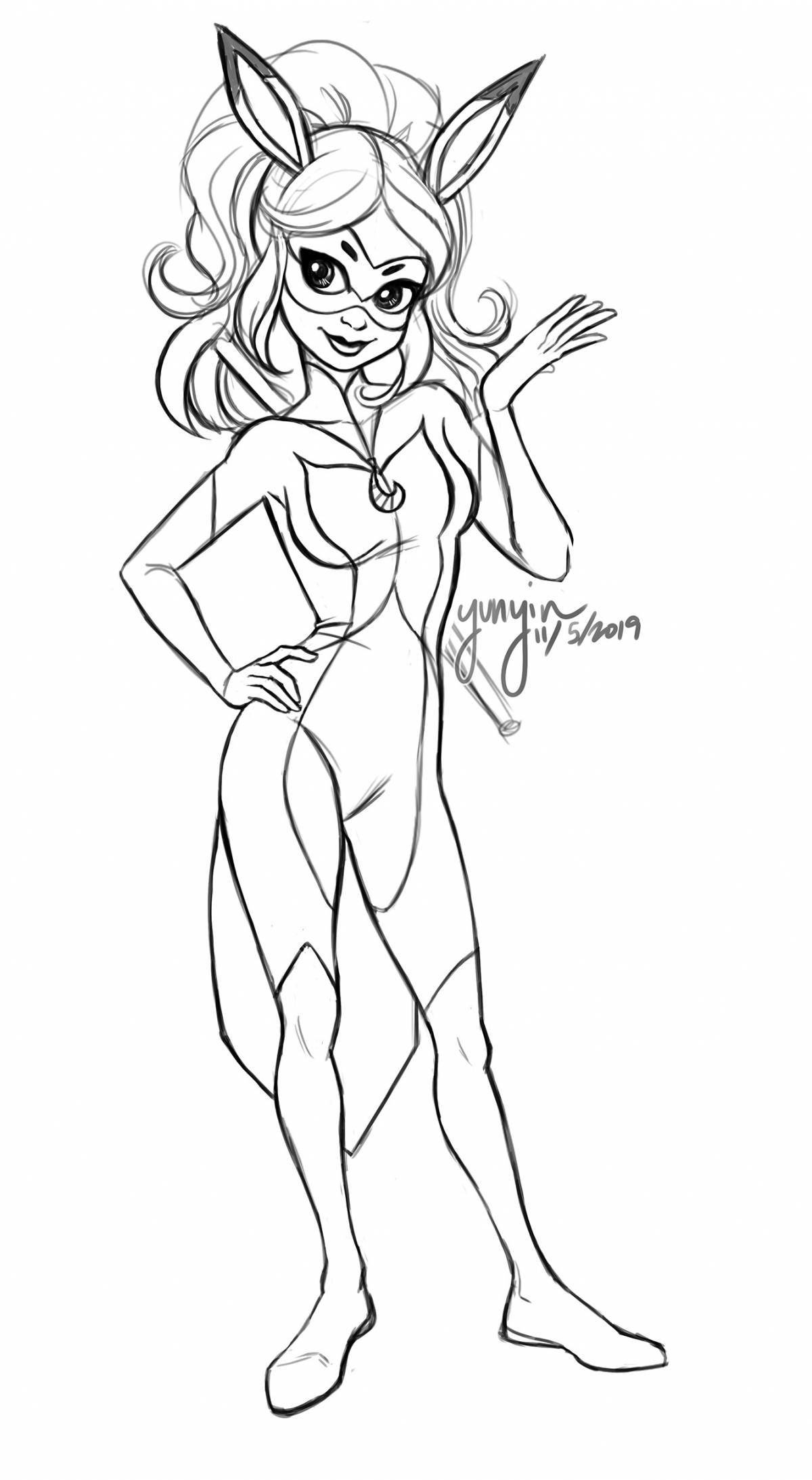 Photo Coloring fairy rina rouge