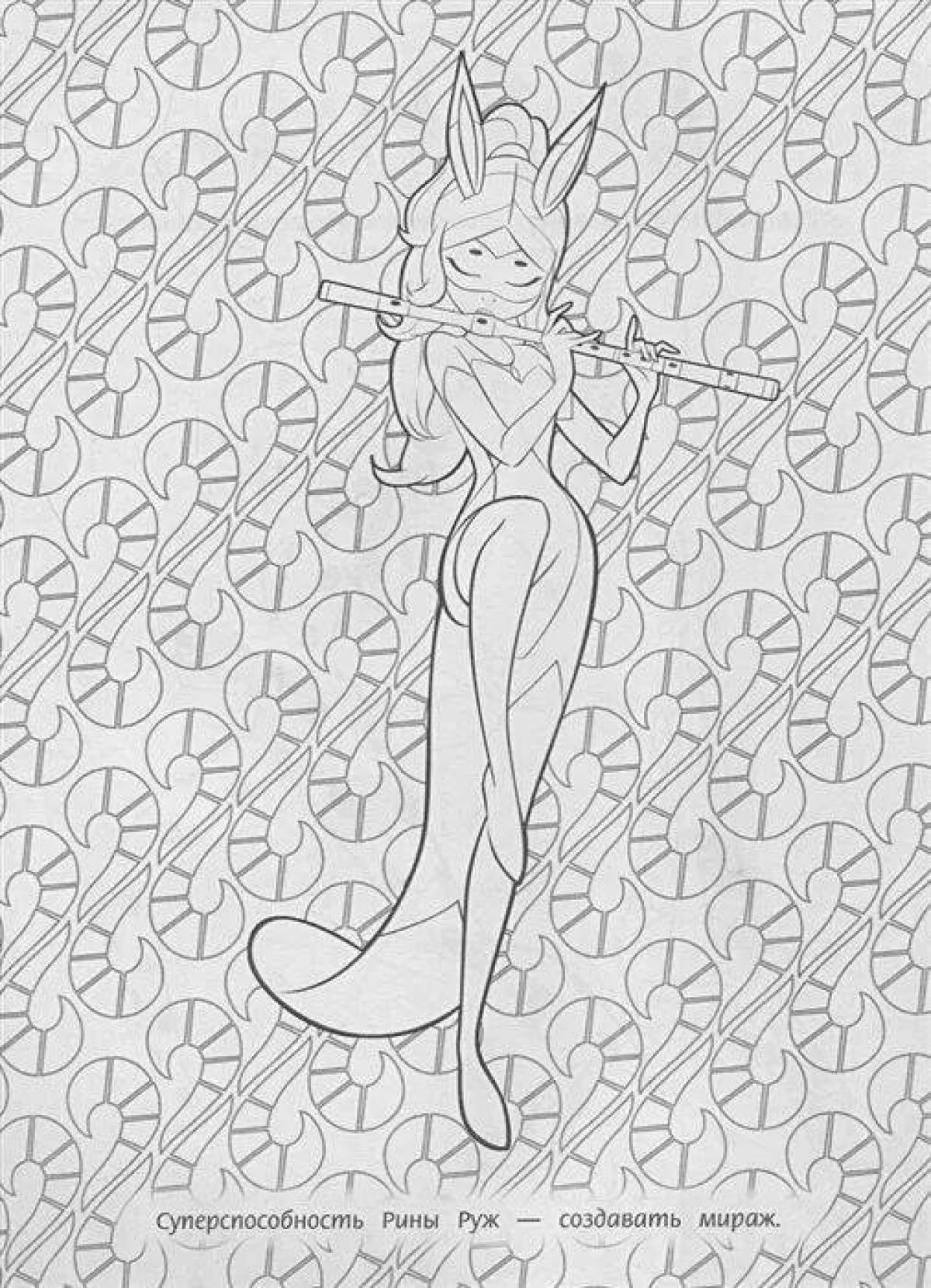 Coloring page charming rina rouge