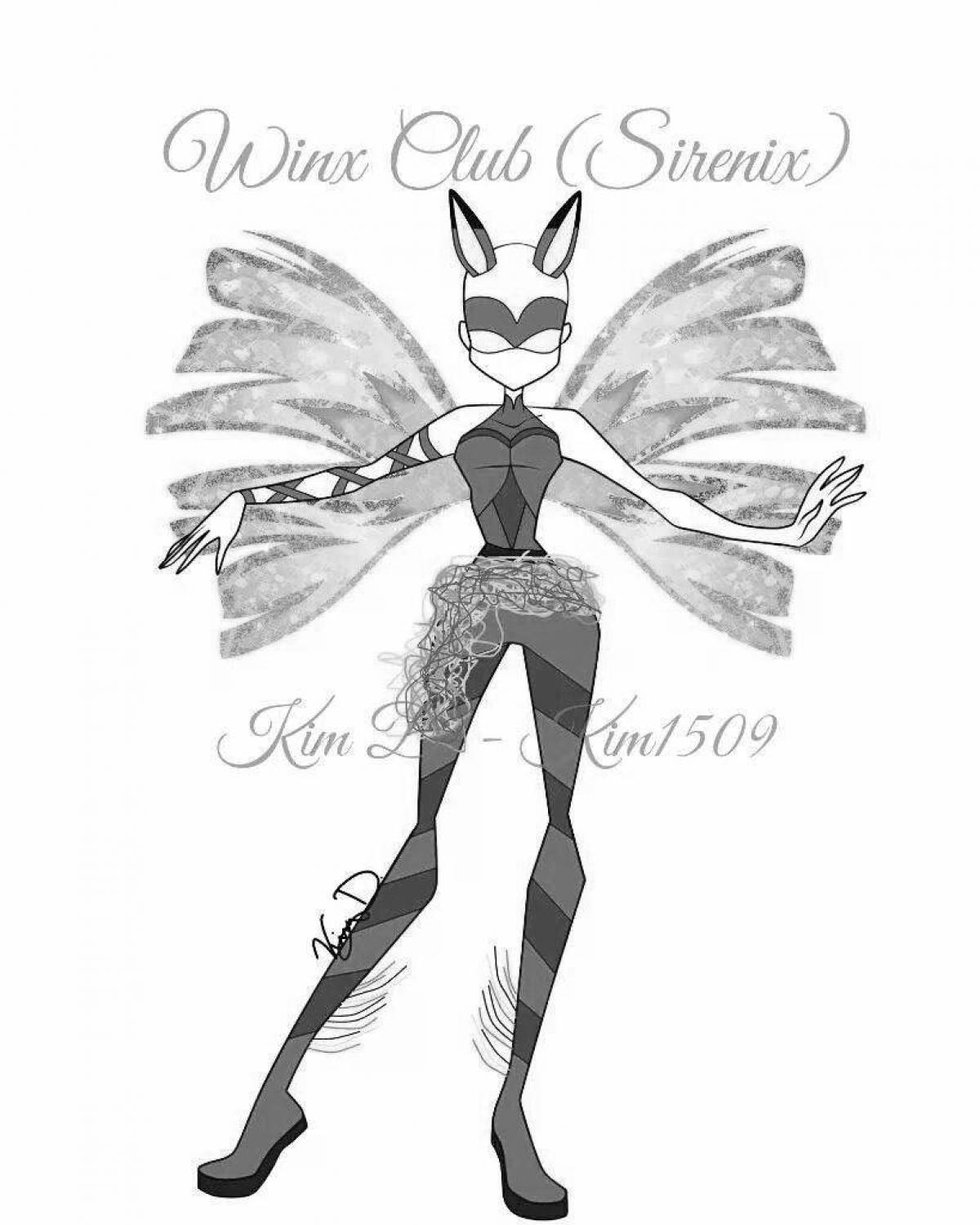 Photo Rina Rouge's animated coloring page