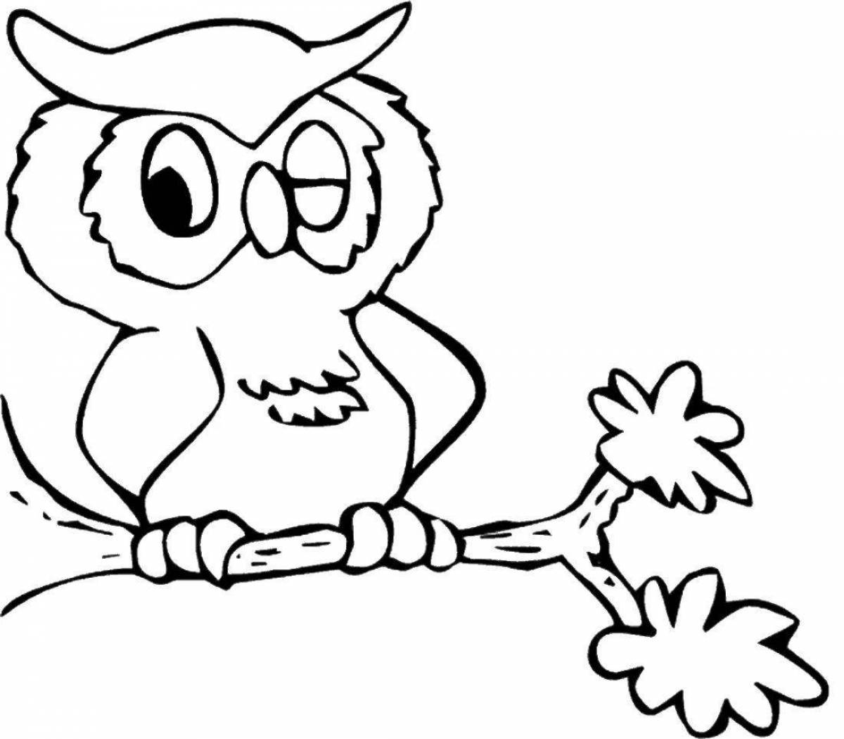 Adorable owl coloring book