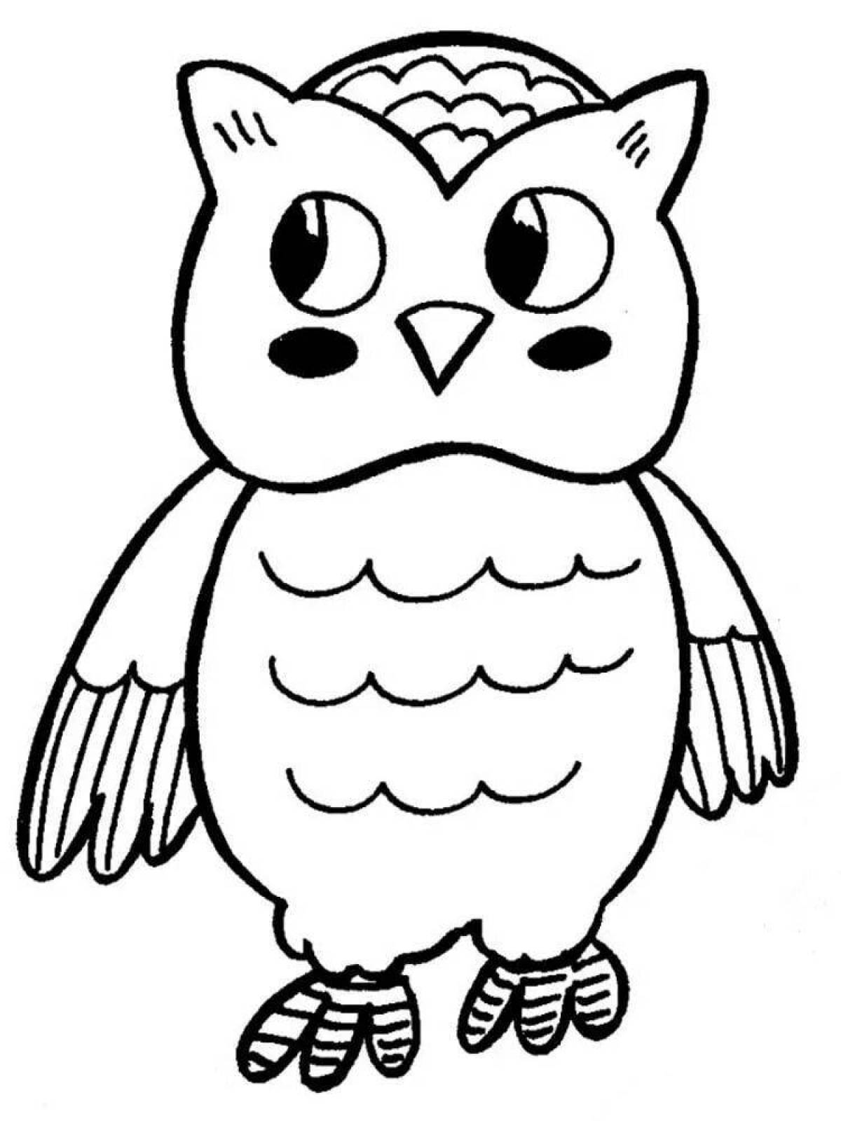 Fun owl coloring book