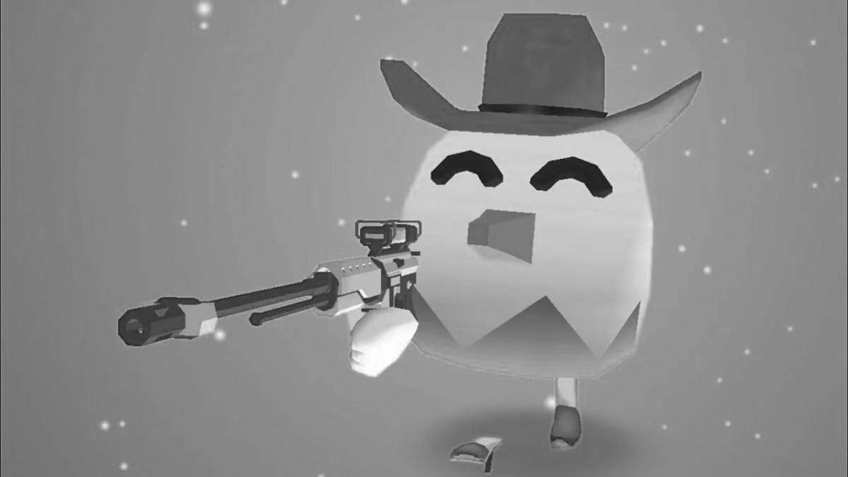 Coloring sweet chikin gun