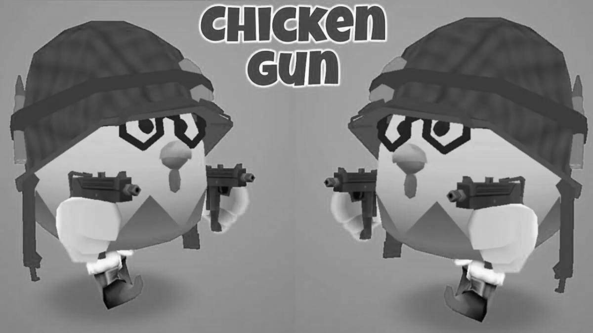 Причудливая раскраска chikin gun