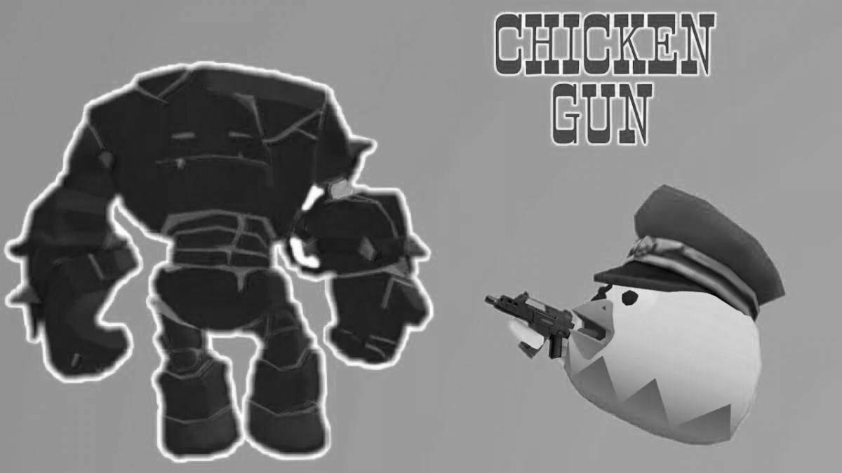 Coloring splendid chikin gun