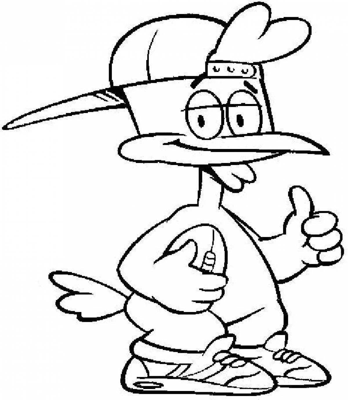 Funny coloring chikin gun