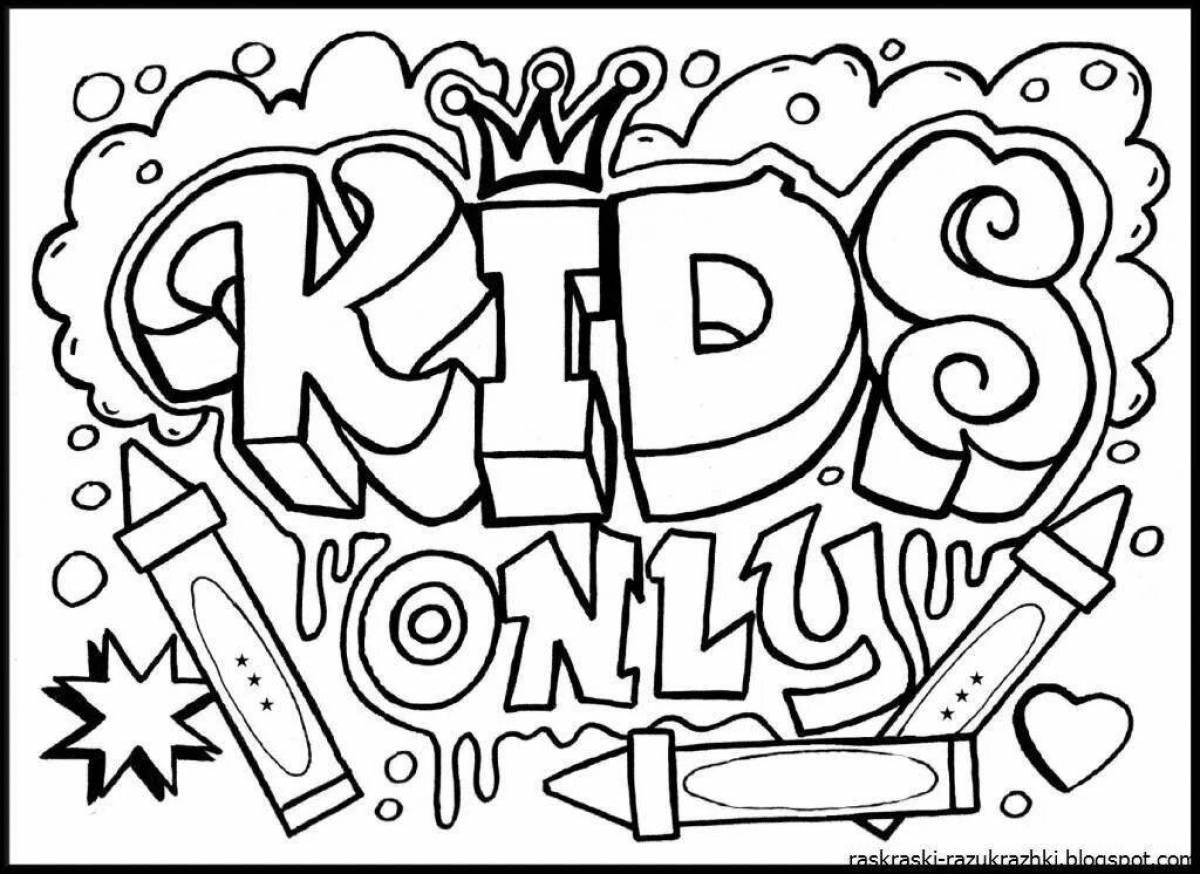 Colorful fun coloring for indie kids