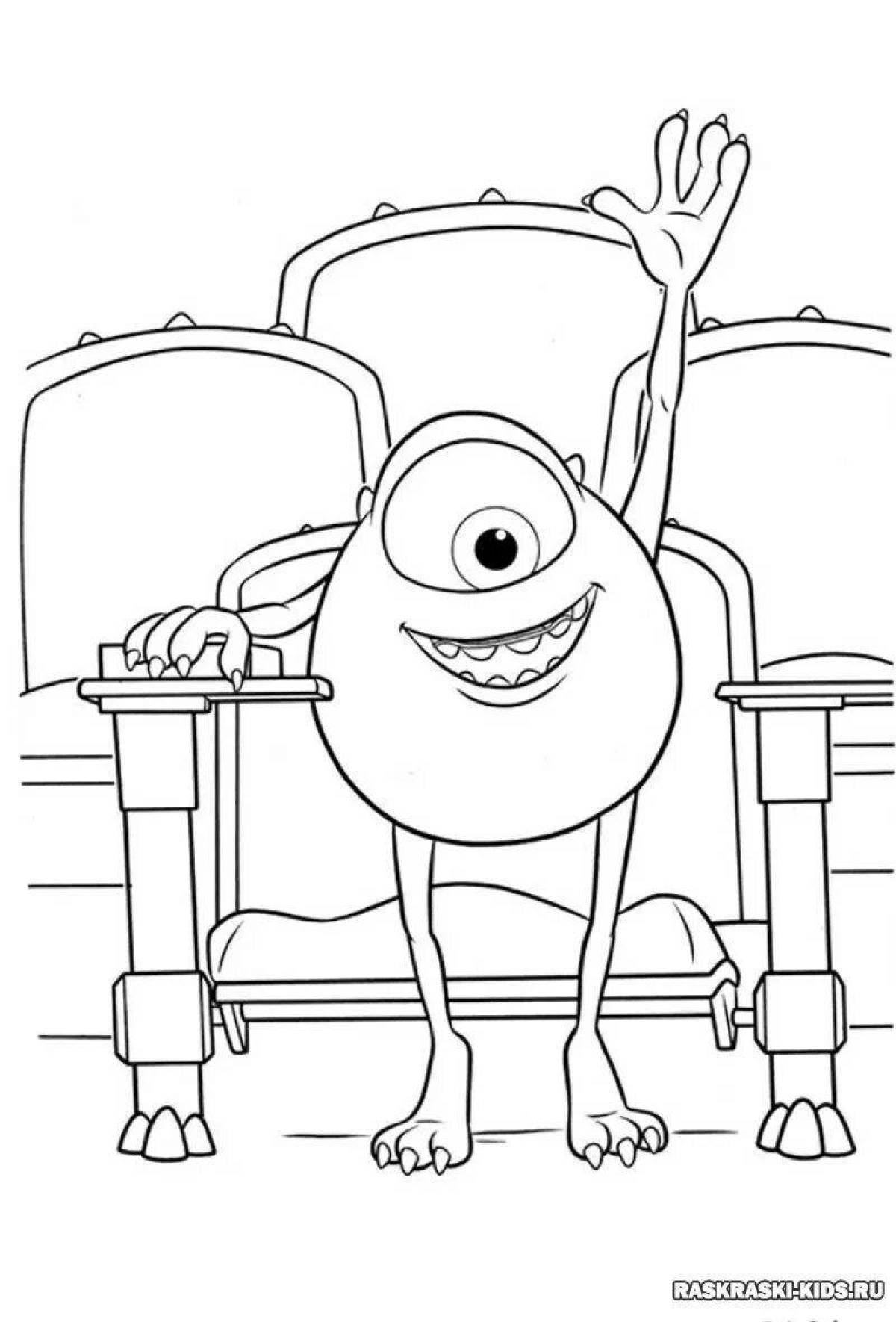 Colorful Monsters University coloring page