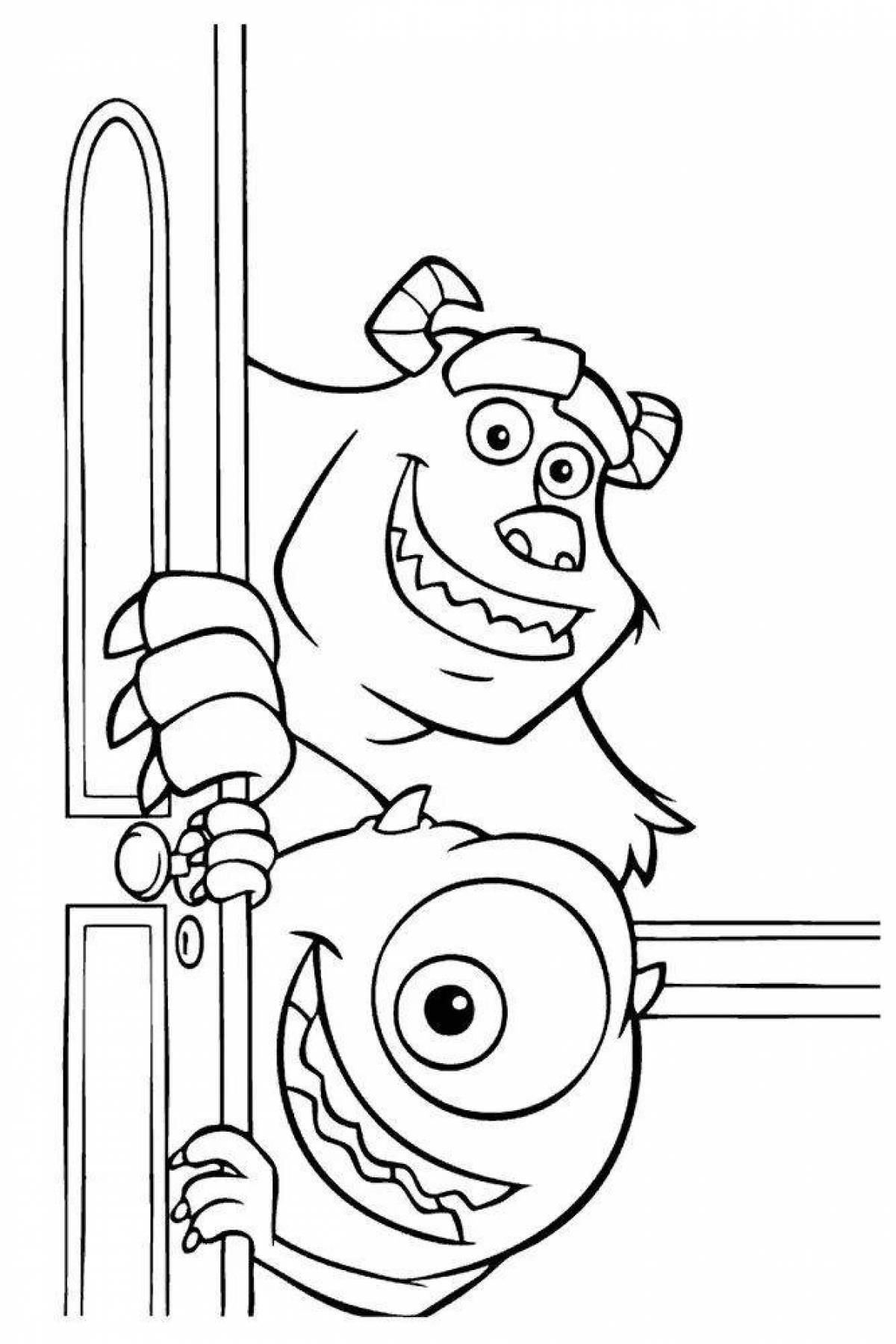 Funny Monsters University coloring page