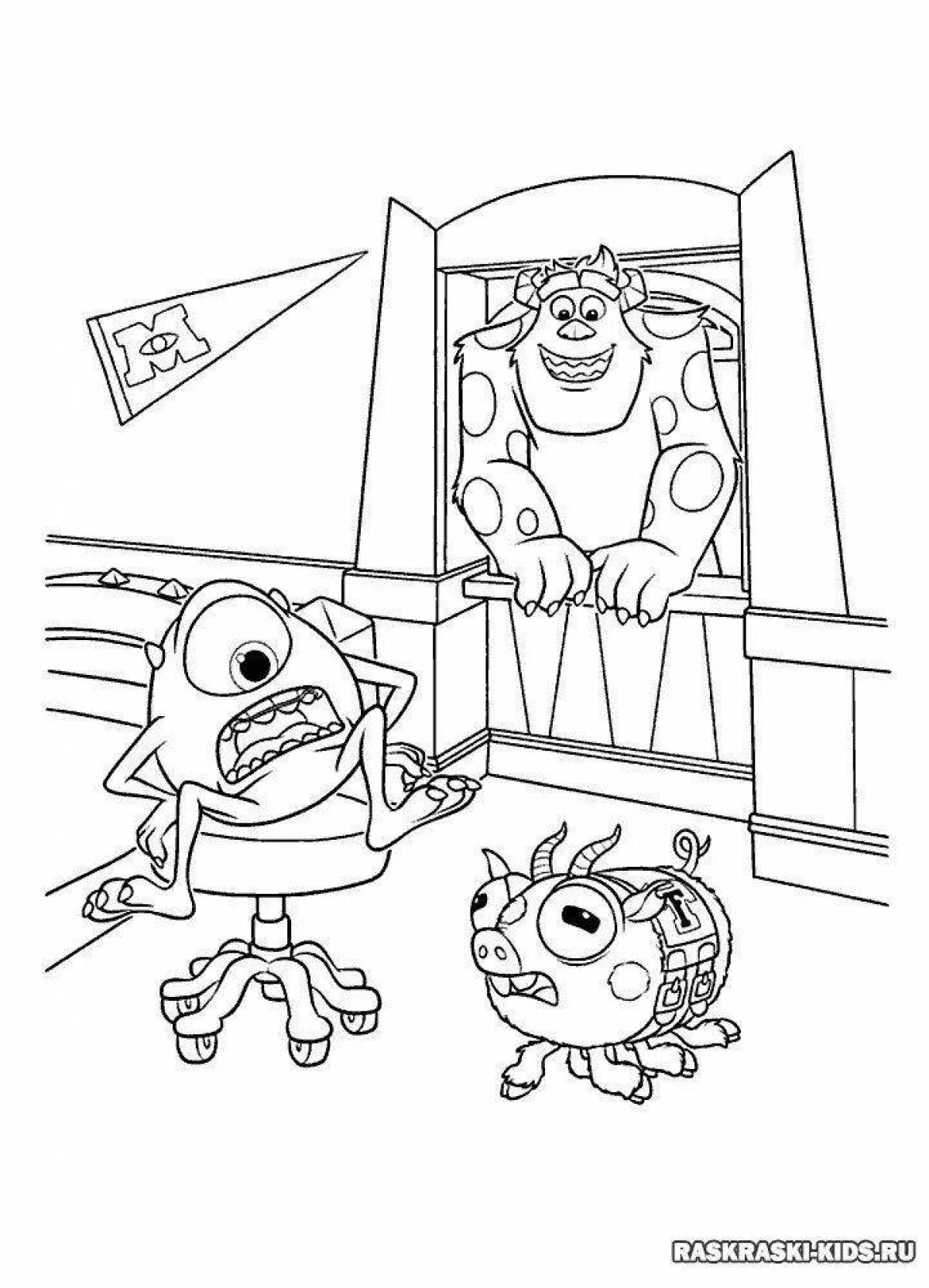 Exciting monster university coloring book
