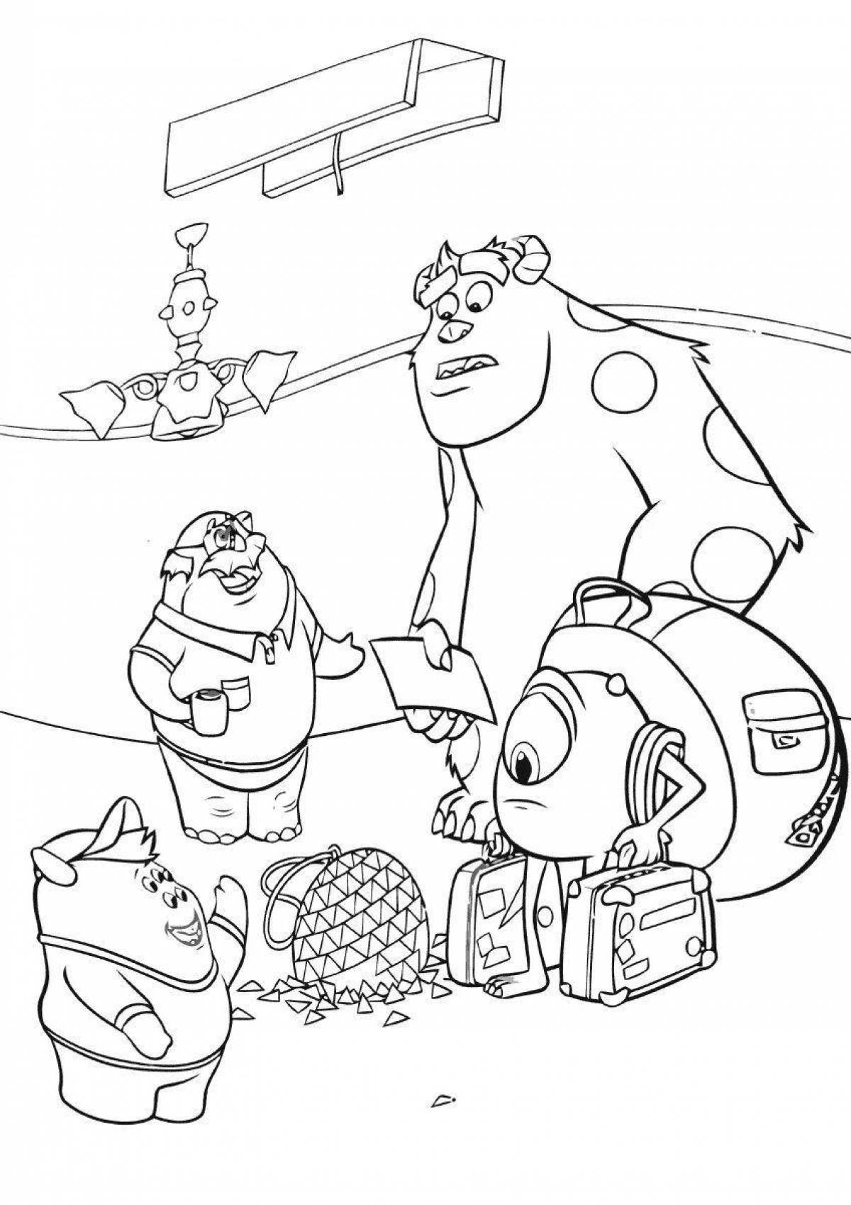 Monster Charming University coloring page