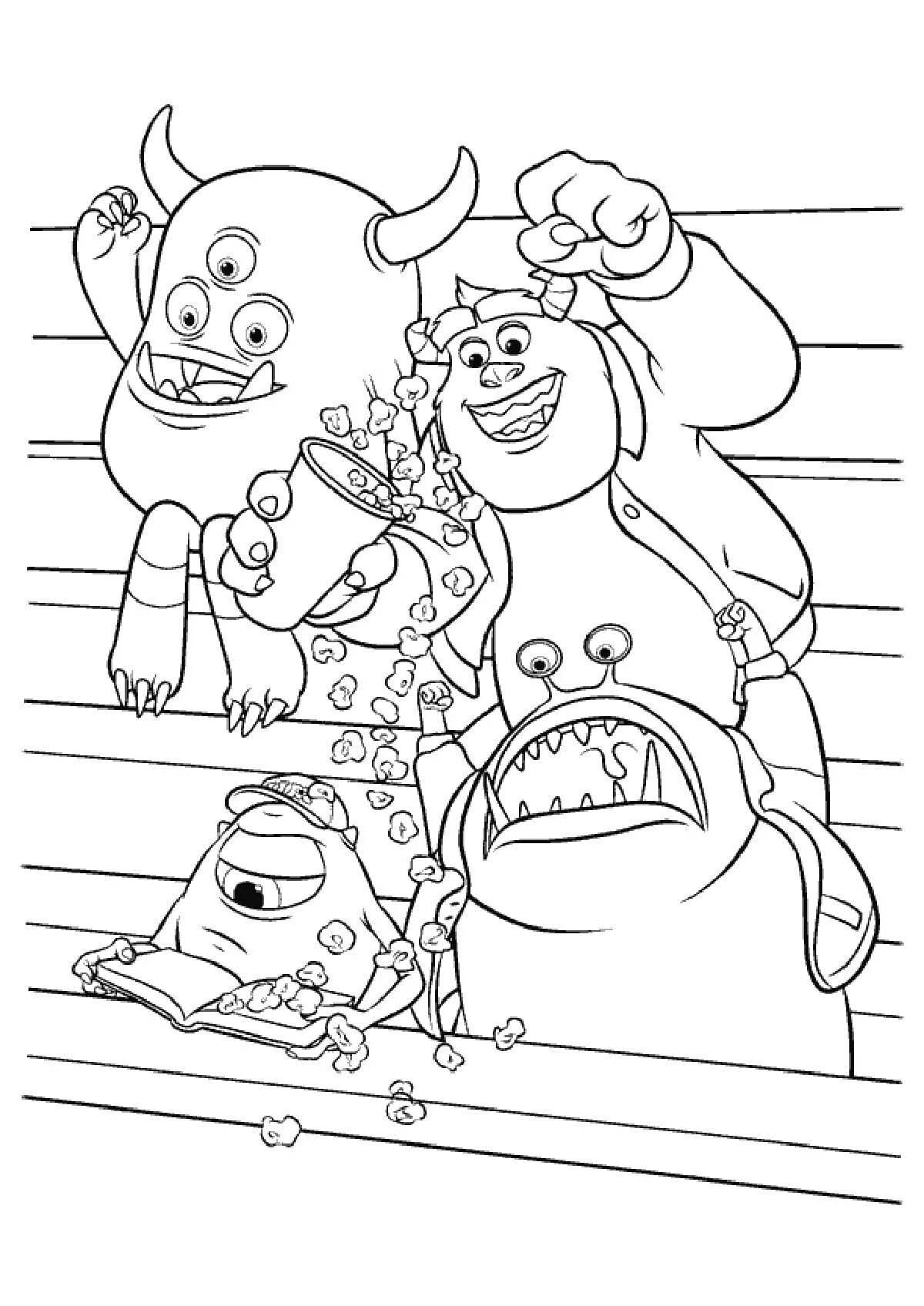 Glorious Monsters University coloring page