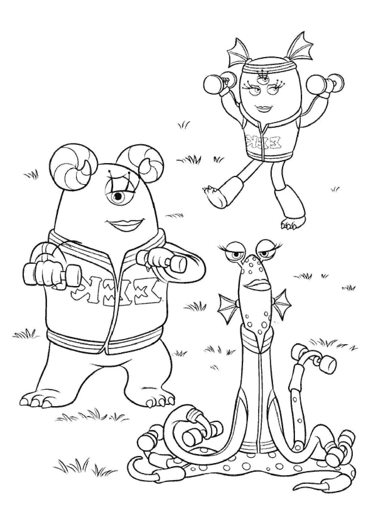 Sweet monsters university coloring page