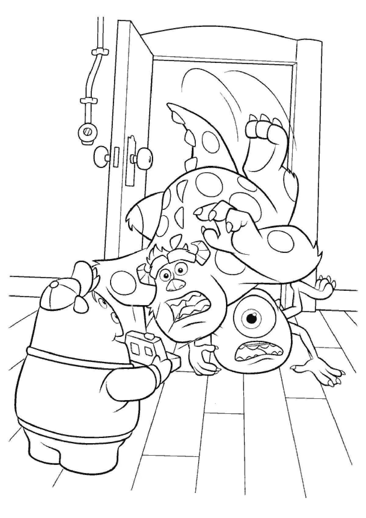 Dynamic Monsters University coloring page
