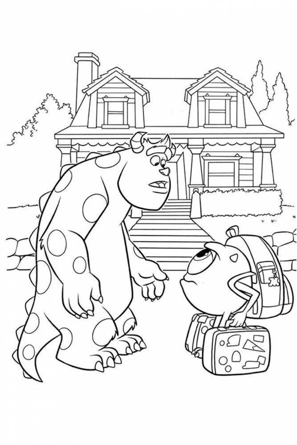 Monsters university coloring page