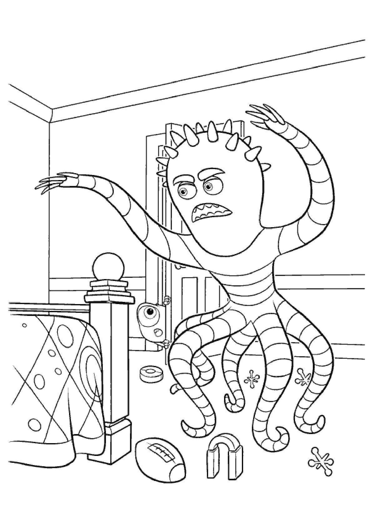 Coloring page of impressive monsters university