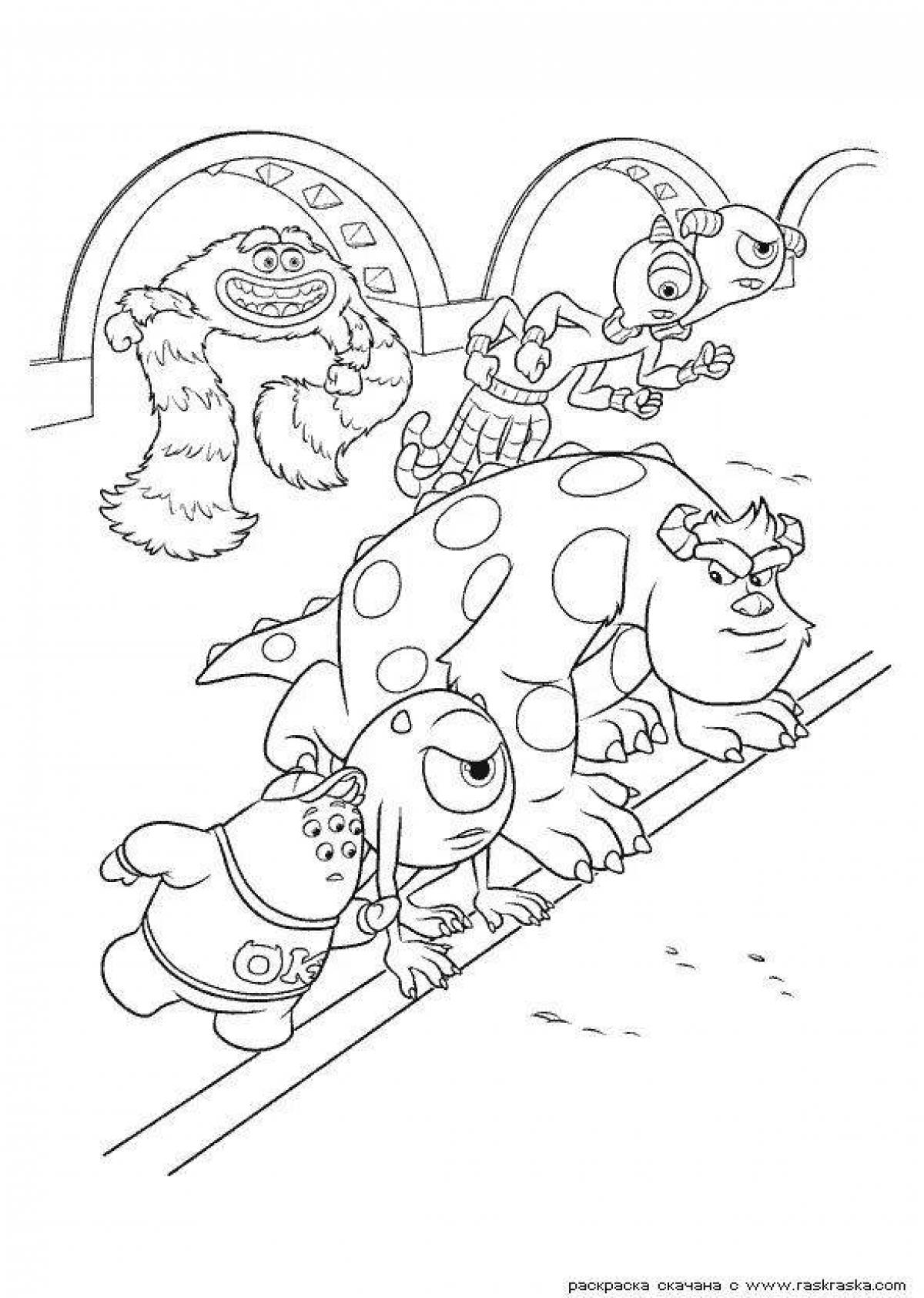 Dazzling Monsters University coloring page