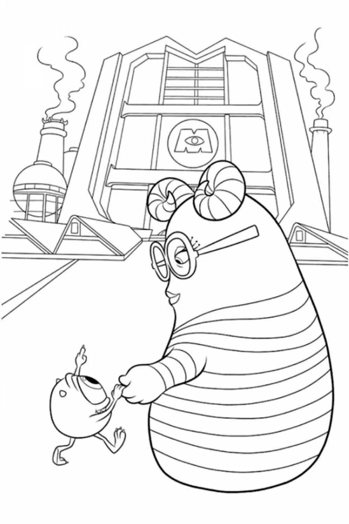 Coloring page exquisite monsters university