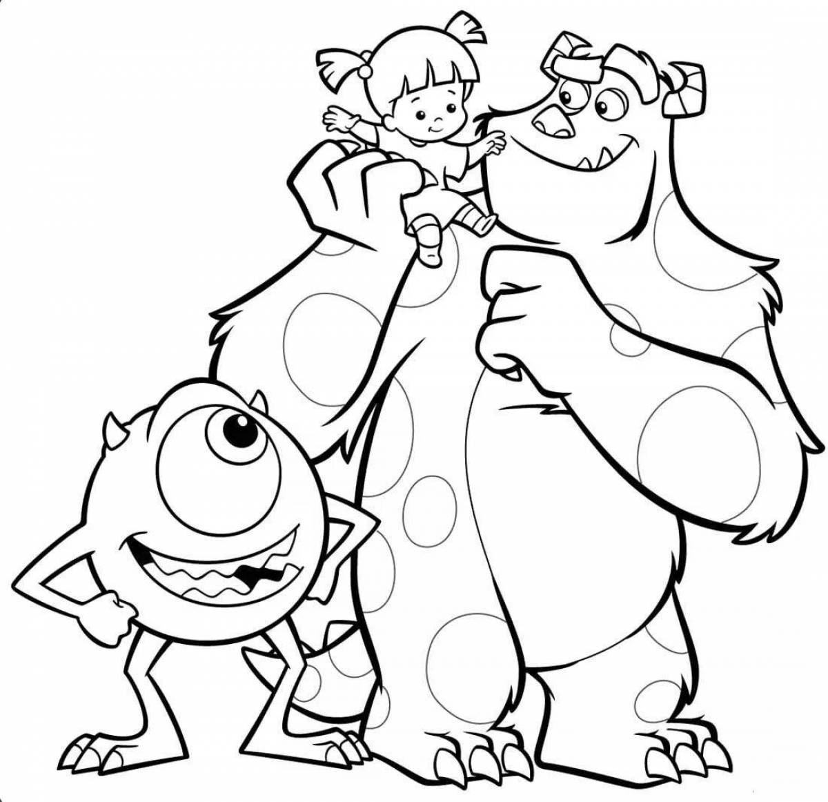 Gorgeous monster university coloring page