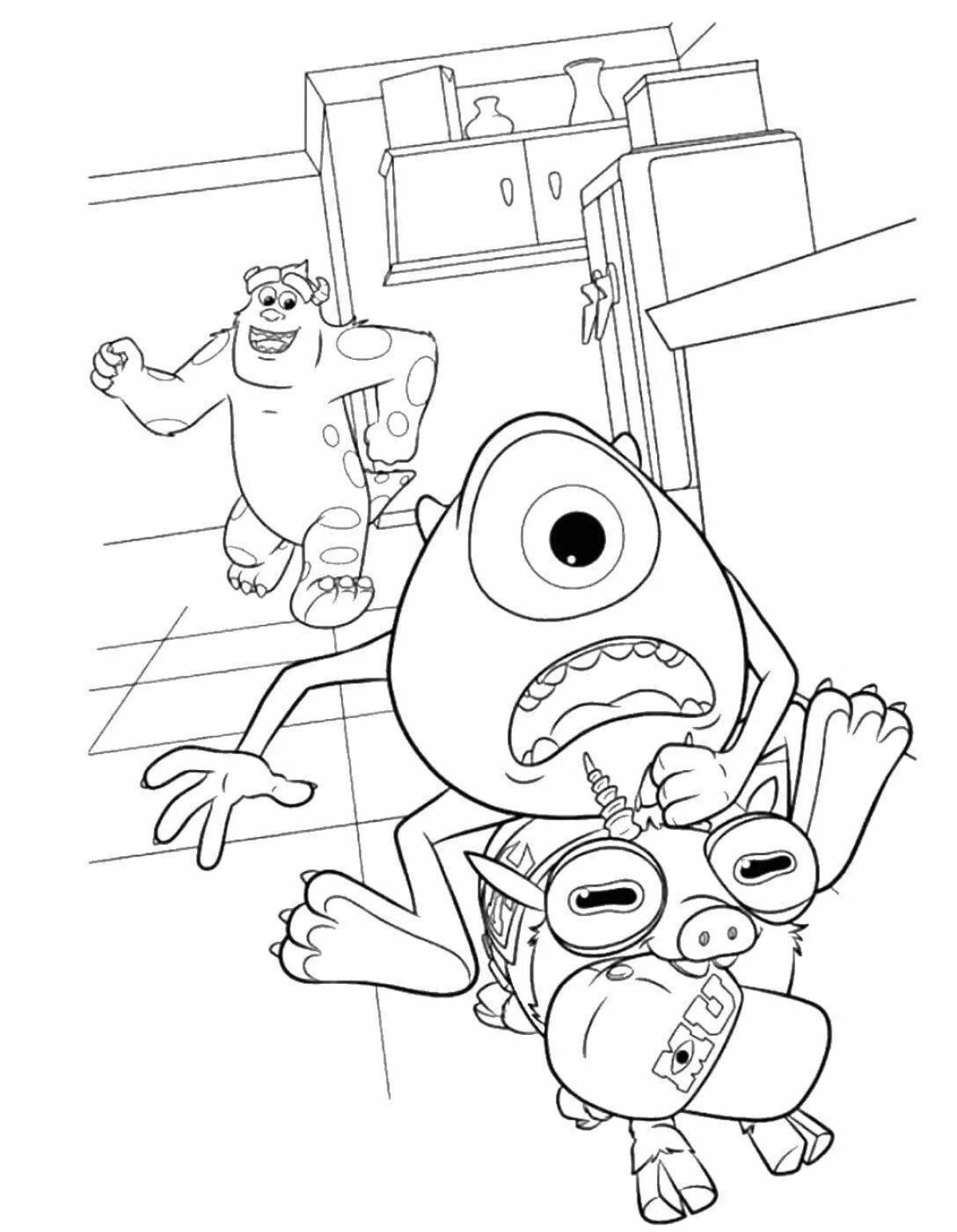 Glowing Monsters University coloring page