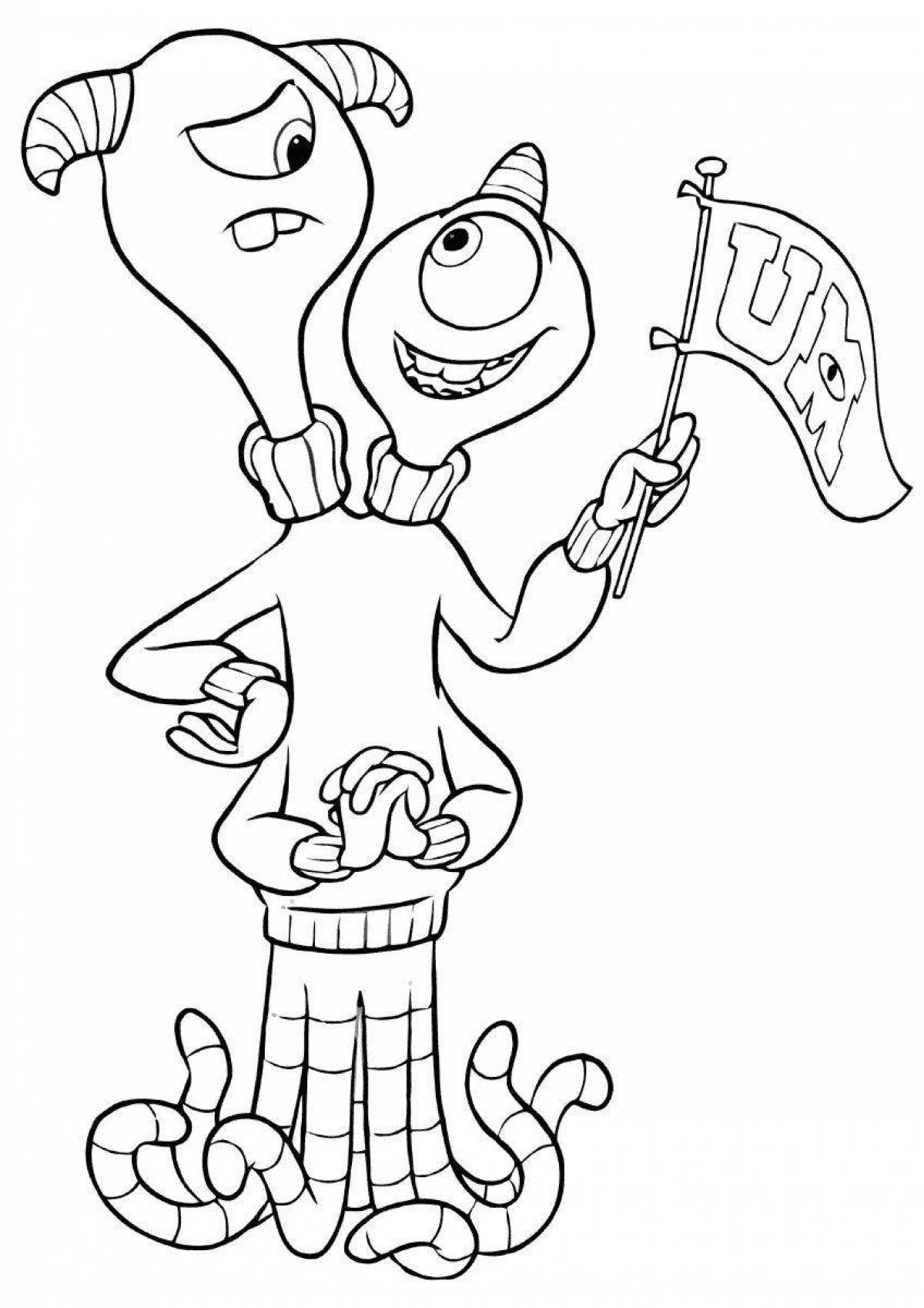 Flawless Monsters University coloring page