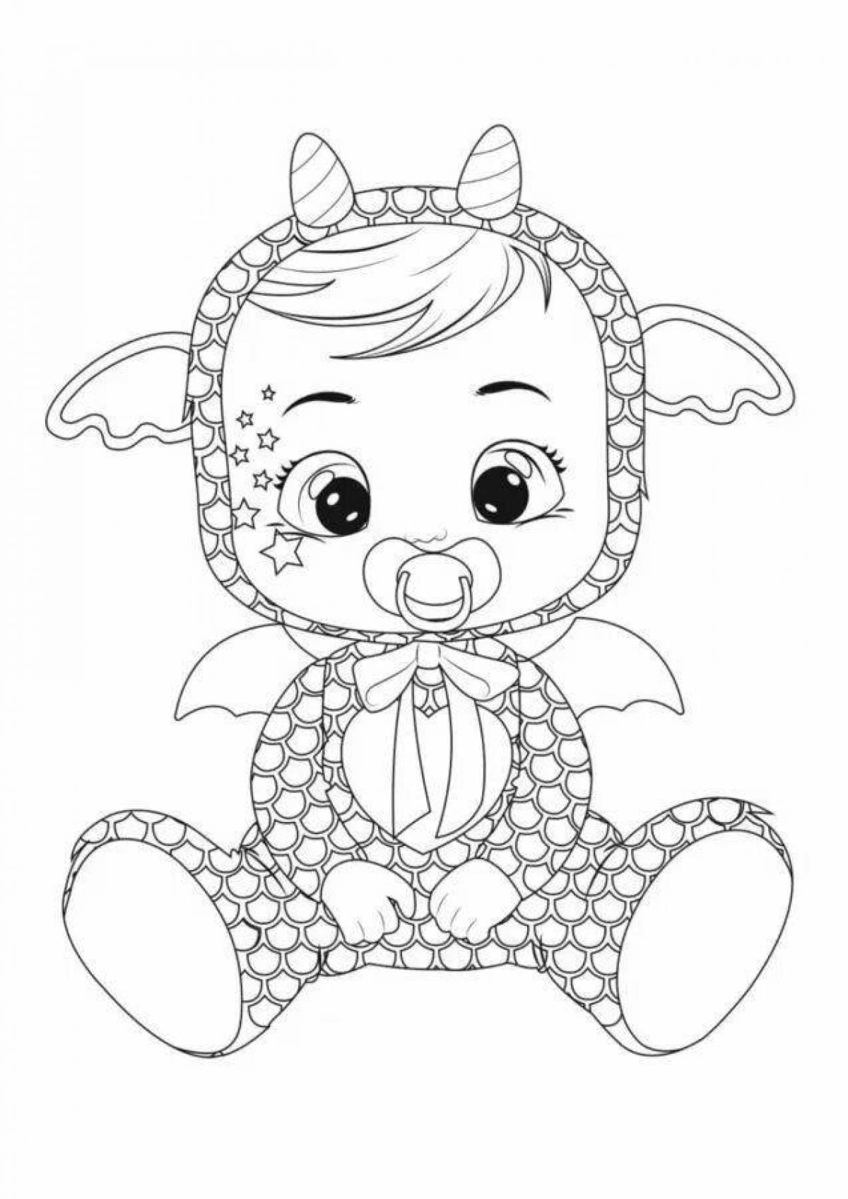 Charon adorable baby coloring page