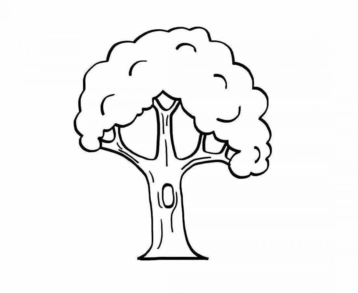 Exalted tree coloring page