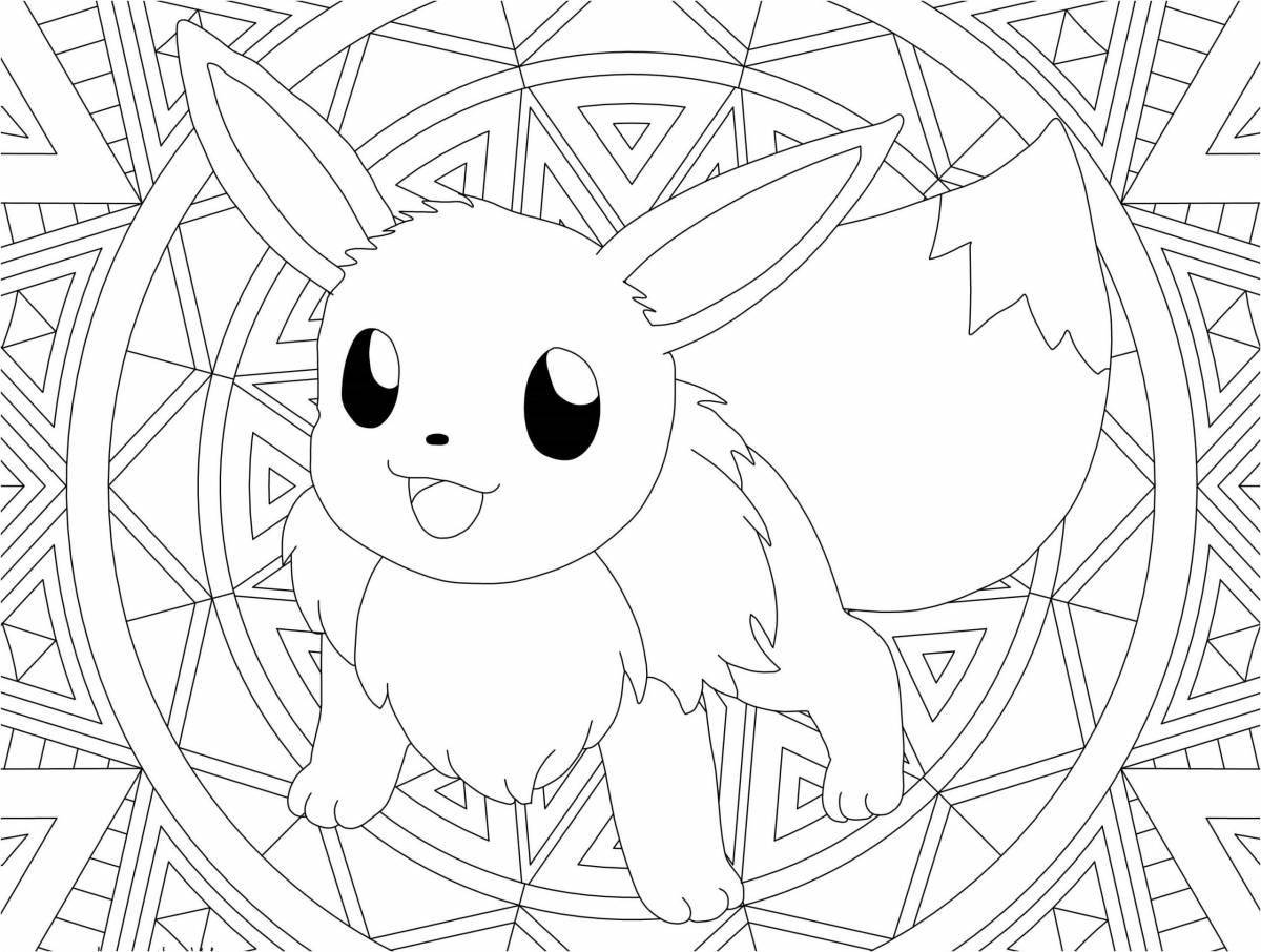 Joyful coloring antistress pikachu