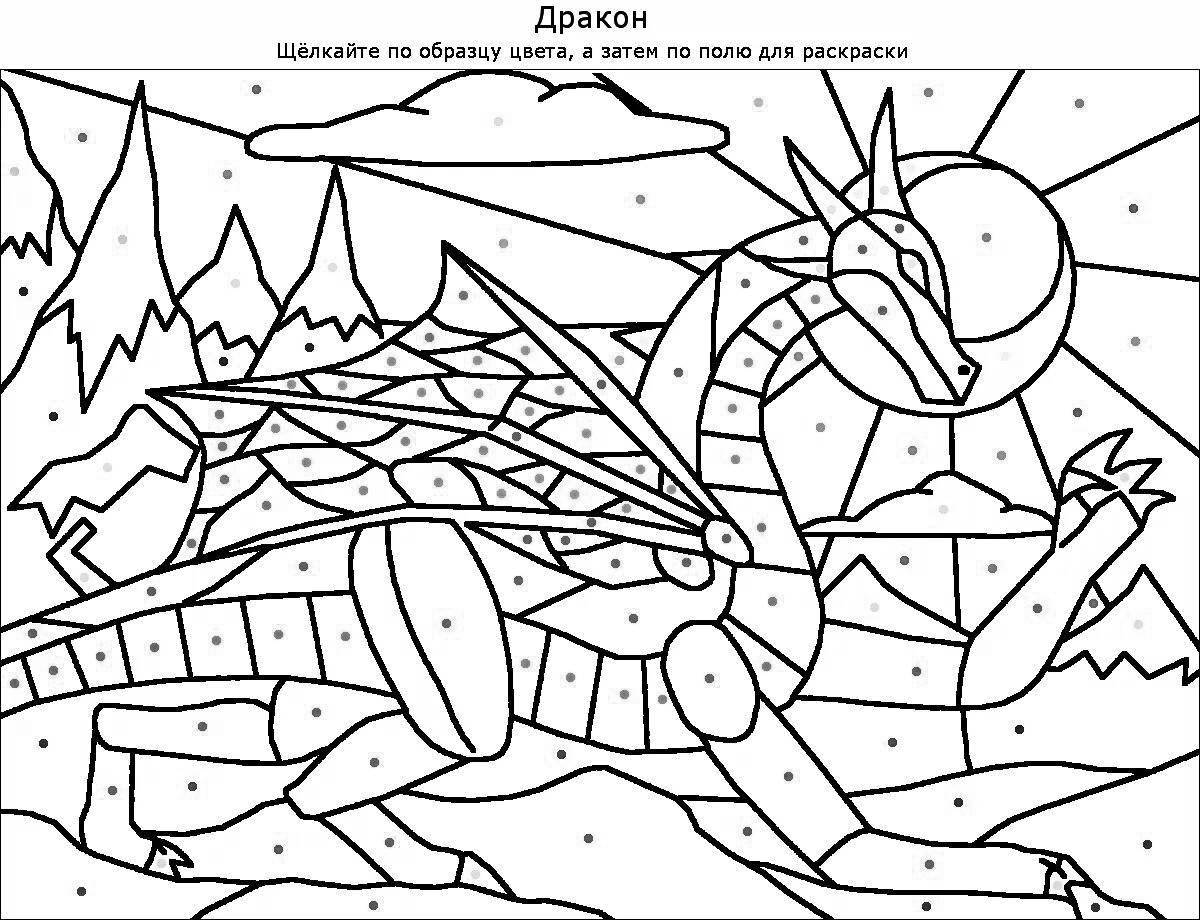 Serene coloring page enable color by number