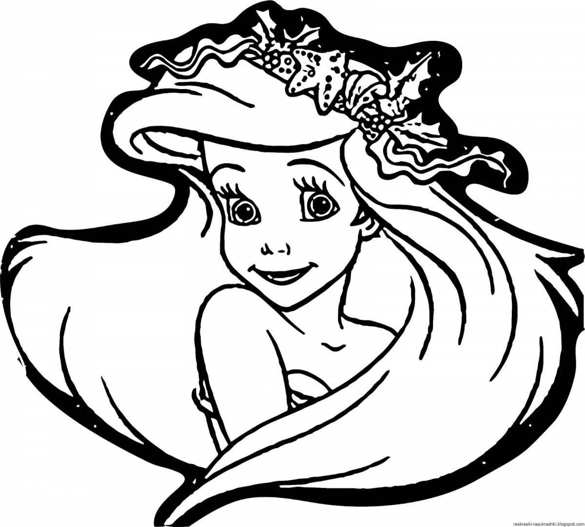 Fun coloring book for girls little mermaid