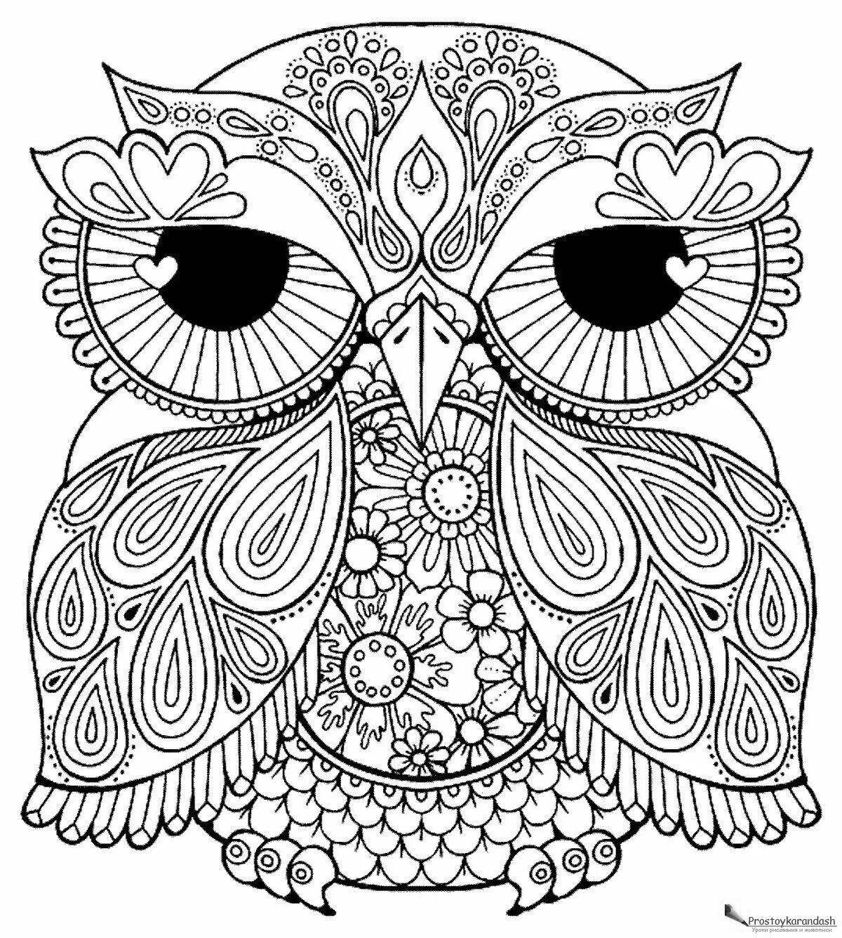 Detailed complex drawings coloring pages