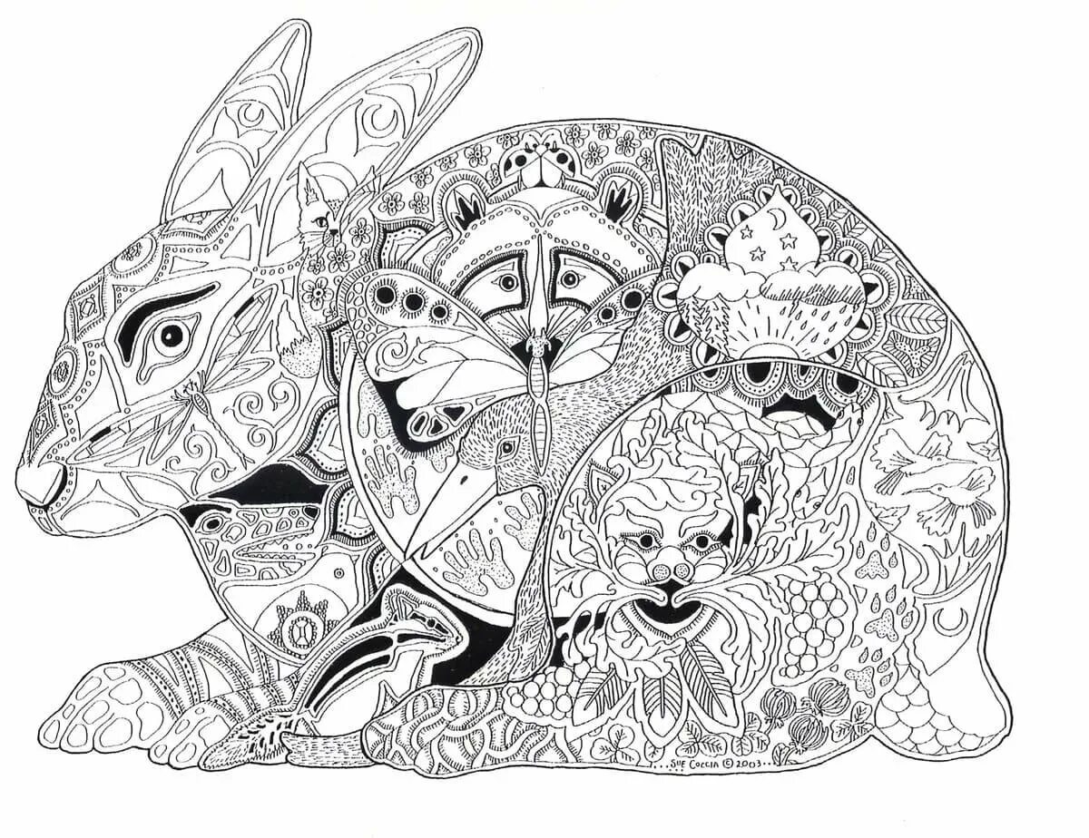 Elegant intricate coloring pages