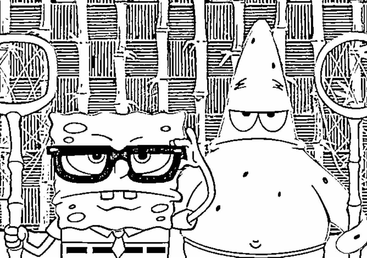 Яркий постер-раскраска