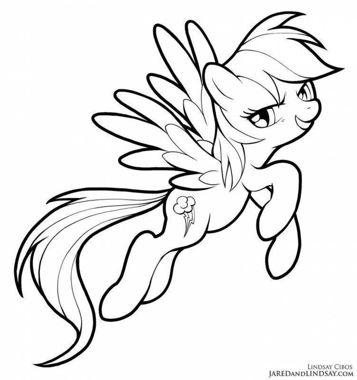 My little Pony раскраска Радуга Дэш