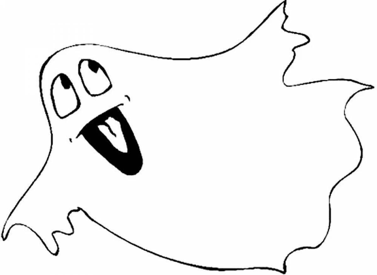 Рисунок привидения на Хэллоуин
