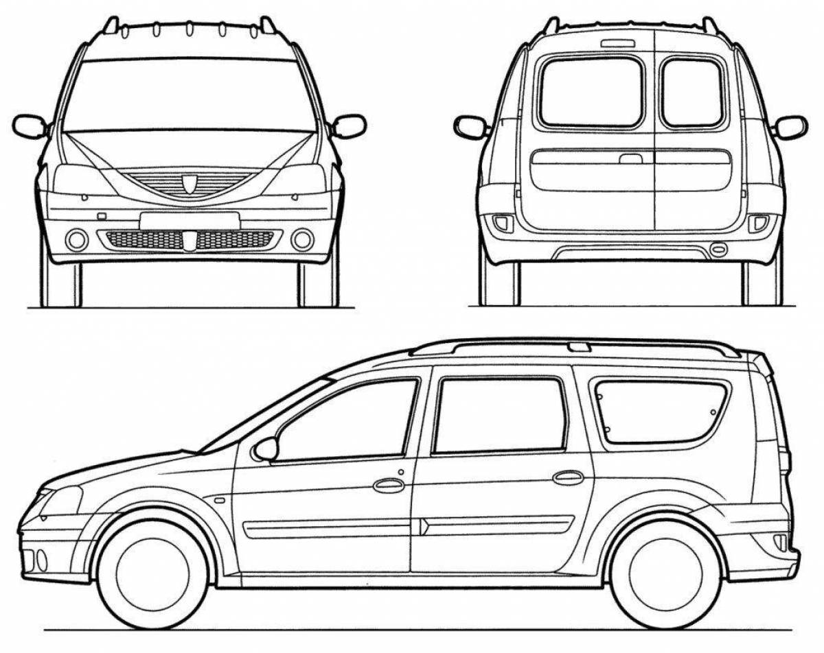 Как нарисовать машину рено